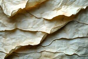 Abstract Textured Layers Resembling Crumpled Parchment for Design and Art Concepts photo