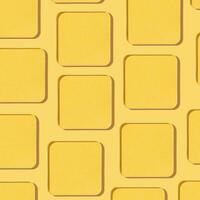 Minimal style pattern eye shadow yellow swatches with shadow, monochrome photoas background, refill compact eyeshadow, shiny colored powder for makeup, square shape metal pack, cosmetic texture photo