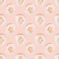 Seamless pattern from pink white tender roses flower. Natural blooms. Holiday minimal concept. Nature background. photo