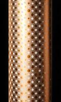 Luminous copper surface adorned with delicate white polka dots creating a captivating visual pattern elegant design photo