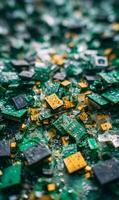 Scrap Electronic Components Recovered and Reclaimed for Recycling and Reuse within Circular Economy Initiatives photo