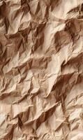 Detailed textured brown paper surface displays an abstract pattern of light and shadow adding depth and visual interest ideal for artistic presentations photo