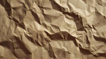 Textured brown paper surface shows an abstract pattern of light and shadow adding depth and character photo