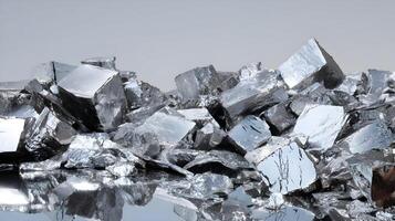Striking image showcasing the beauty and allure of raw chromium metal showcasing its unique texture and luster photo