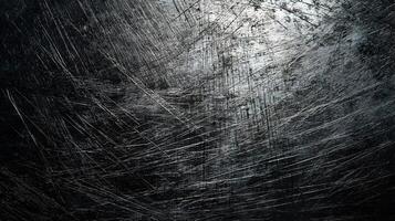An intriguing background of metal displaying a heavily scratched and used surface texture design photo