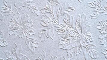 Elegant floral wallpaper texture offering a timeless design with subtle depth and soft light patterns photo