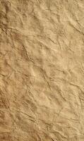 Aged parchment texture featuring intricate patterns of folds wrinkles and subtle shadows for artistic effect background photo