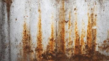 Weathered metal texture showcasing intricate patterns of rust and corrosion on an aged surface photo