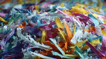 Colorful paper confetti background for abstract concepts and festive celebrations close up view photo