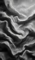Subtle monochrome texture showcases fabric folds creating a dynamic abstract composition soft and flowing surface for design photo