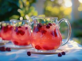 Party Lemonade Infused with Hibiscus and Mixed Berry Flavors photo