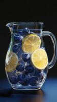 Pitcher of Blueberry Lemonade Refreshment for Summer photo