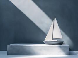 Platform with Lighthearted Nautical Shadow Elements photo