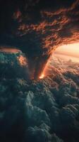 Ominous Creature Shapes in Raging Summer Atmosphere photo