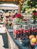 Organic Berry Hibiscus Lemonade at Vibrant Farmers Market photo