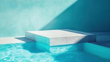 Platform Installation Casting Animated Swimming Silhouette Art photo