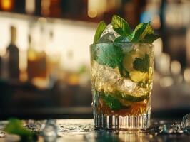 Refreshing Minty Mojito on a Summer Day photo