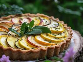 Rich Summer Harvest Herb and Veggie Breakfast Quiche photo
