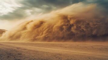 Rolling Sand Sheet Consuming Endless Sandy Boundary photo