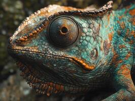 Rainbow Hued Animal Blending Perfectly With Summer Nature photo