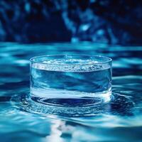 See through Water Scene Emphasizing Subaquatic Flow Effects photo