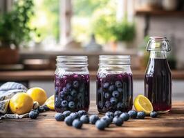 Rustic Switchel with Blueberry Lemon Flavors photo