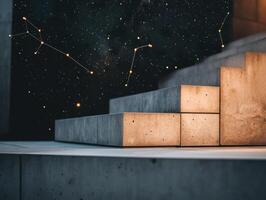 Starlit Architecture Through Projection Mapping Art photo