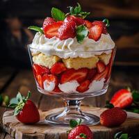 Strawberry Shortcake Inspired Multi Layered Summer Trifle photo