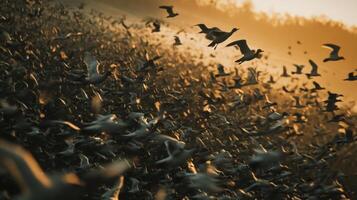 Striking Patterns Formed In Flight By Summer Flocks photo