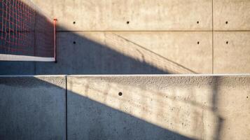 Sports Themed Deck Capturing Beach Games Shadow Dynamics photo
