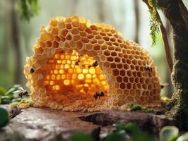 Summer Hive Built With Complex Hexagonal Patterns photo