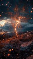 Summer Night Tranquility Broken by Electric Burst photo