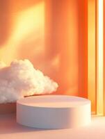 Surreal Cloud Display Featuring Spectacular Gradient of Evening Hues photo
