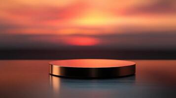 Sunset Shades Accent a Lavish Pink Gold Stand photo