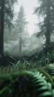 Timeless Colossal Figures Persist Across Misty Summertime photo