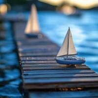 Vintage Pier Exhibit with Delightful Seafaring Miniatures photo