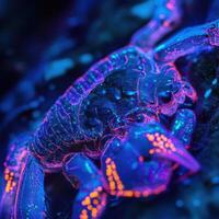 Uncanny Night Watcher Shining Cerulean In Heated Arid Evenings photo
