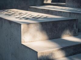 Urban Acrobatics Shadows Shaped on Sleek Structure photo