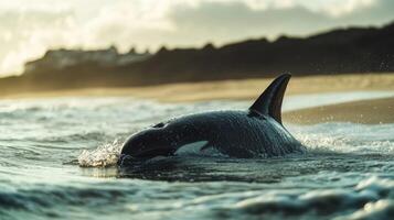 Young Sea Carnivores Adopting Expert Coastal Hunting Methods photo