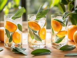 Zesty Tangerine Sage Fizzed Mineral Water Retreat photo