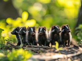 Young Stripe Bearing Defenders Impacting Chemical Shield Skills photo