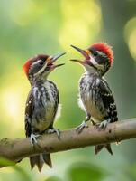 Young Tree Dwellers Mastering Elaborate Communication Beats photo