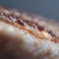 A detailed close shot of minute debris on a pet fishs fin photo