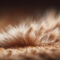 A detailed close shot of minute earth on a pet hamsters fur photo