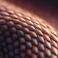 A detailed close shot of minute earth on a pet snakes scale photo
