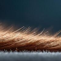 A single strand of dog hair that has fallen out with follicle photo