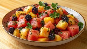 Vibrant summer fruit salad 2 photo