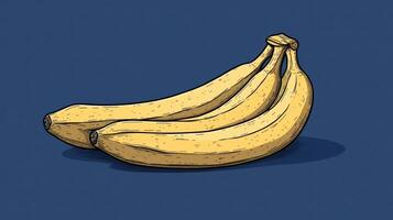 Yellow bananas bunch illustration photo