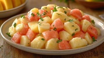 Tropical fruit salad delight photo