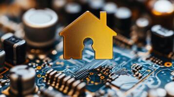 Smart home technology, integrated circuit board photo